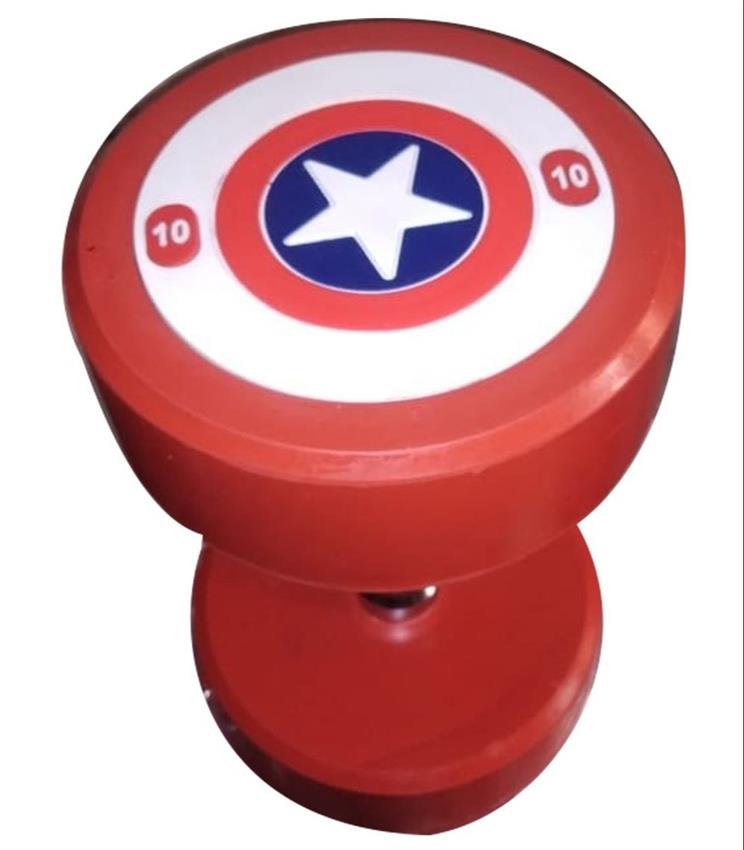 Rubber Gym Dumbbell, 10kg