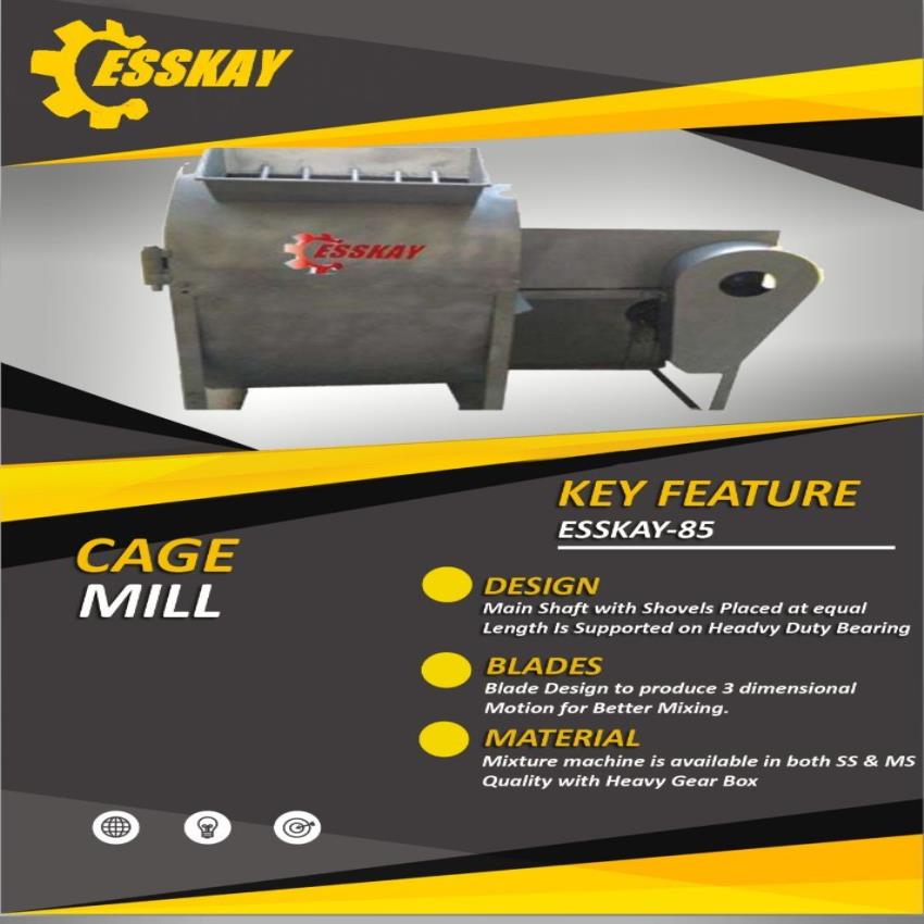 1 Ton/Hr Semi-Automatic Cage Mill Screening Machine