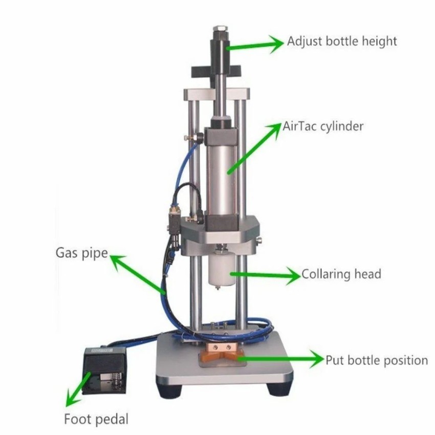 Perfume Bottle Collar Fitting Machine, Pneumatic