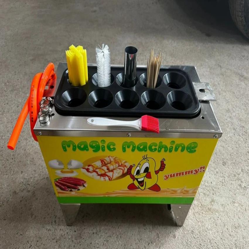 Semi-Auto Steel Gas Egg Roll Machine