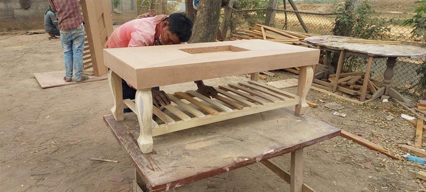 Square Wood Side Table