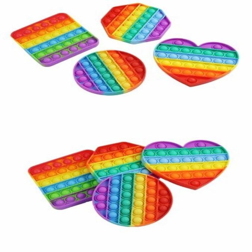 Silicone Rainbow Pop It Fidget Toy