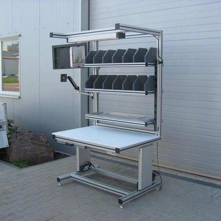 Silver Aluminium Extrusion Profile Work Table