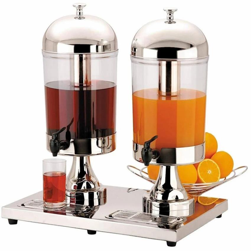 Silver Double SS Juice Dispenser