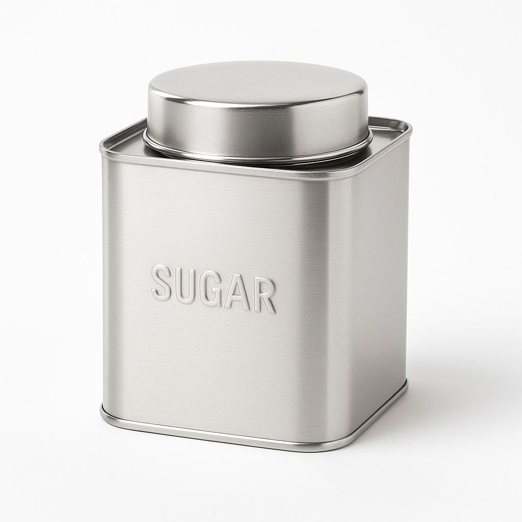 Silver Metal Food Storage Container, 300-500g