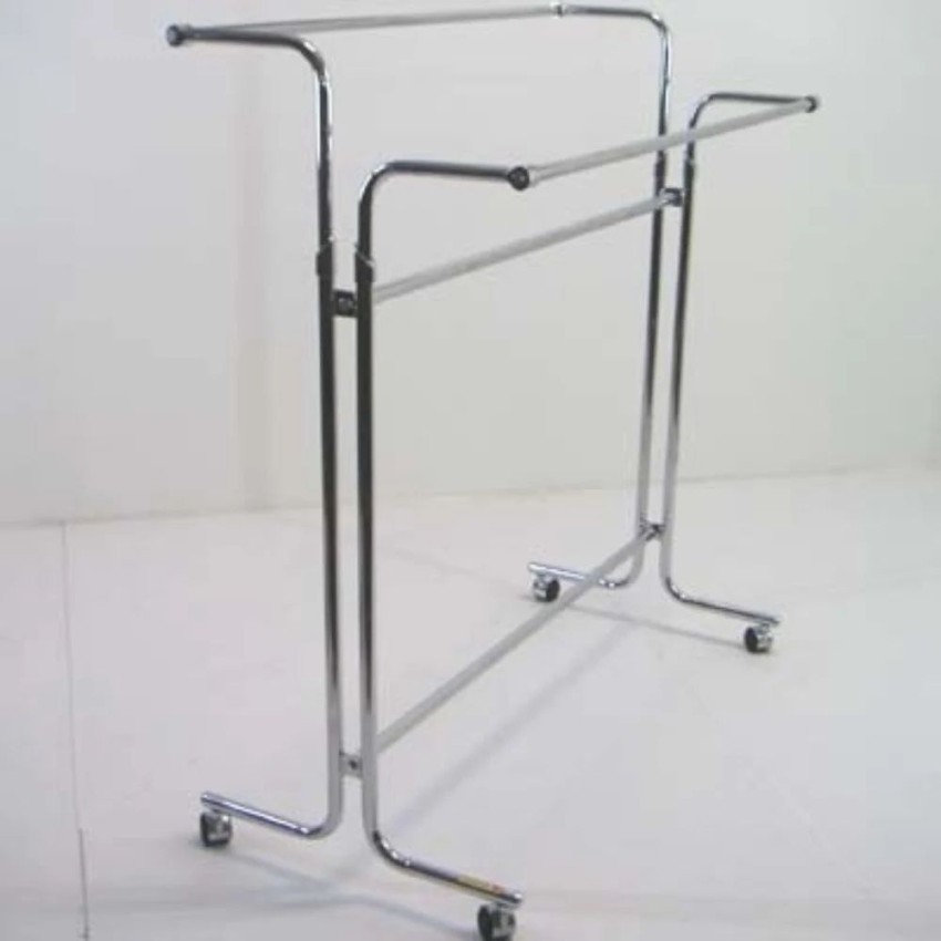 Silver Movable SS Clothing Rack