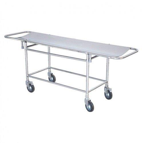 Silver Stainless Steel Patient Stretcher Cart