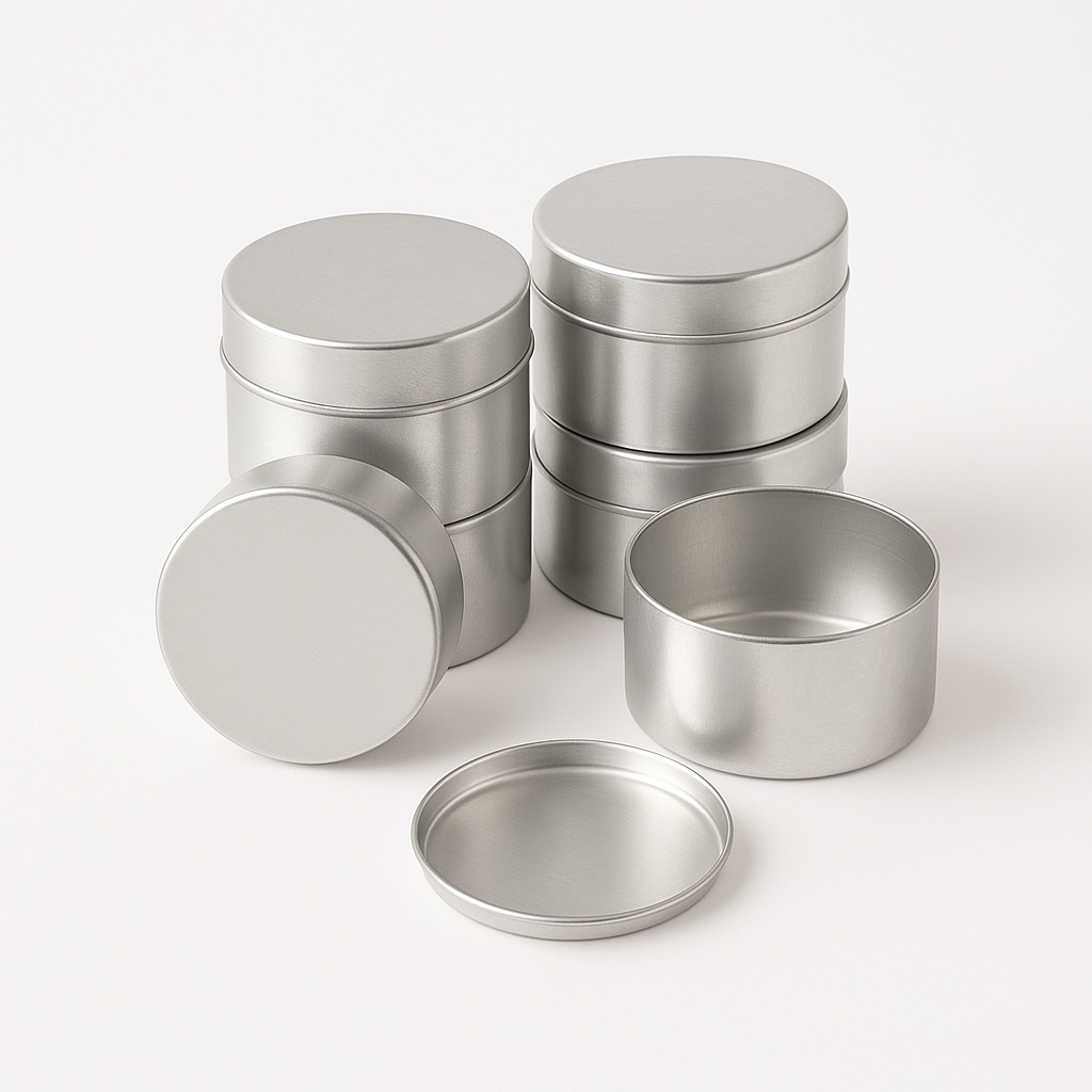 Silver Rectangular Aluminium Moisture Can