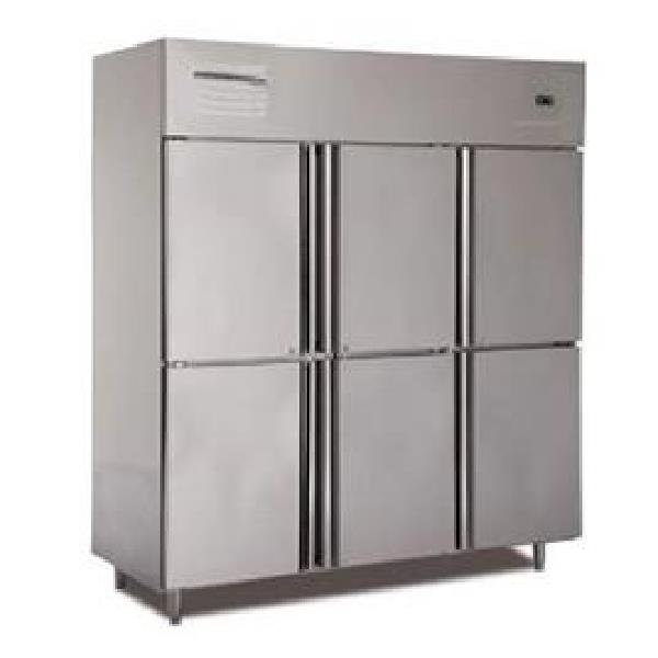 Silver 6-Door Commercial Refrigerator