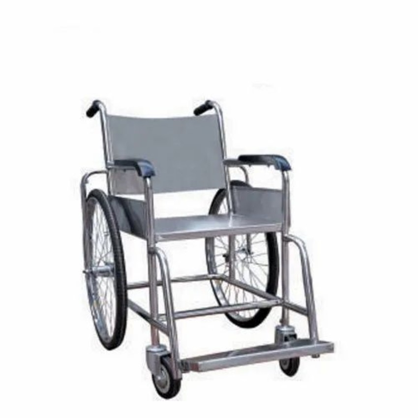 Silver Steel Manual Wheelchair