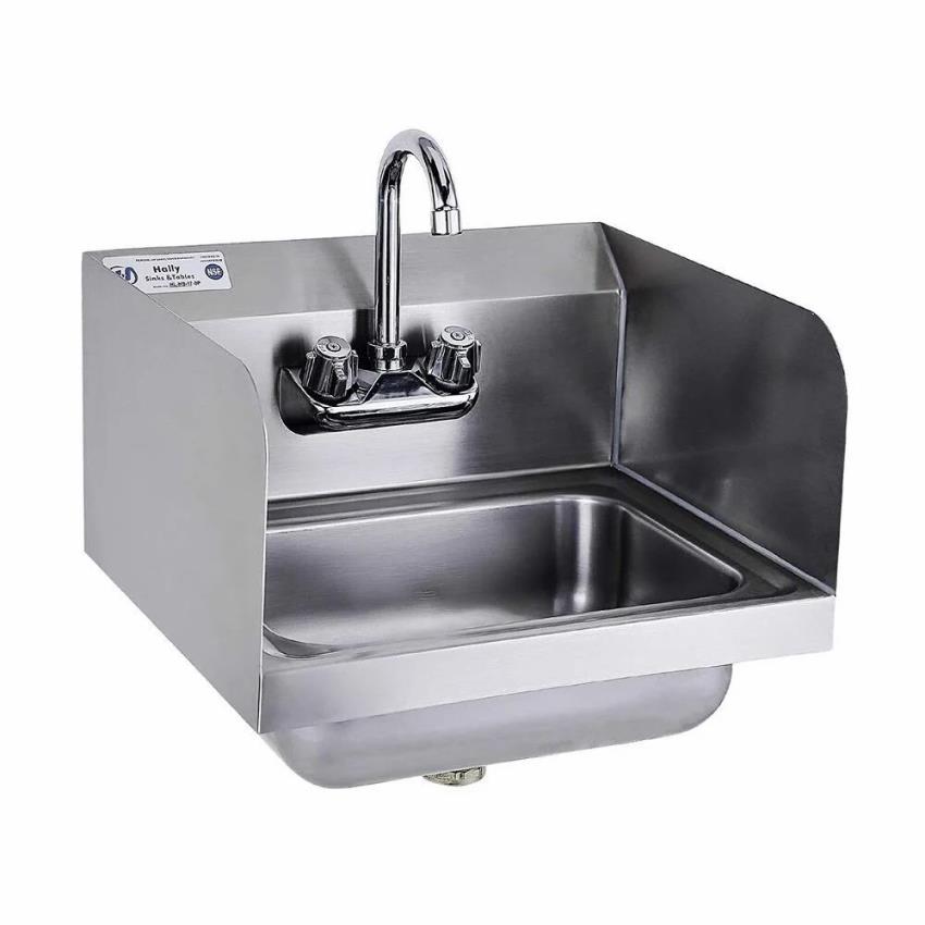 Silver SS Wall Mounted Wash Sink