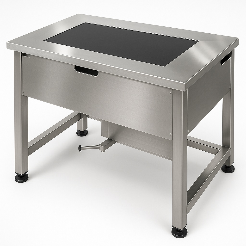 Silver Stainless Steel Vibration Instrument Table