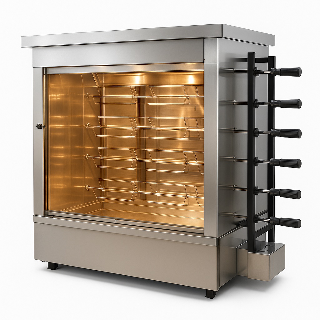 Silver Stainless Steel Gas Grill Chicken Machine