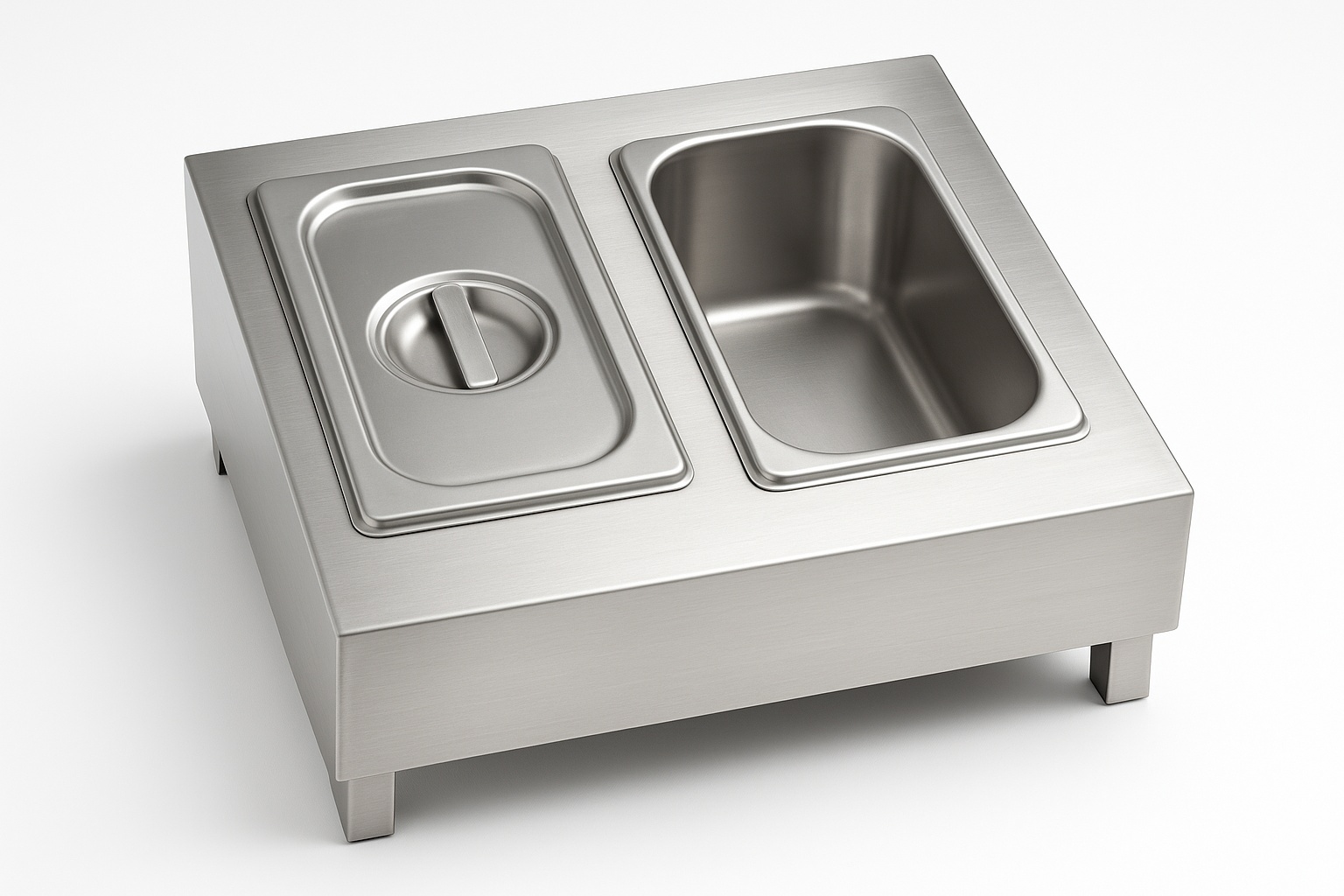 Stainless Steel Hot Cold Gastronorm Pan, Square