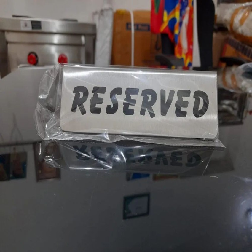 Stainless Steel Reserved Table Tags image 1