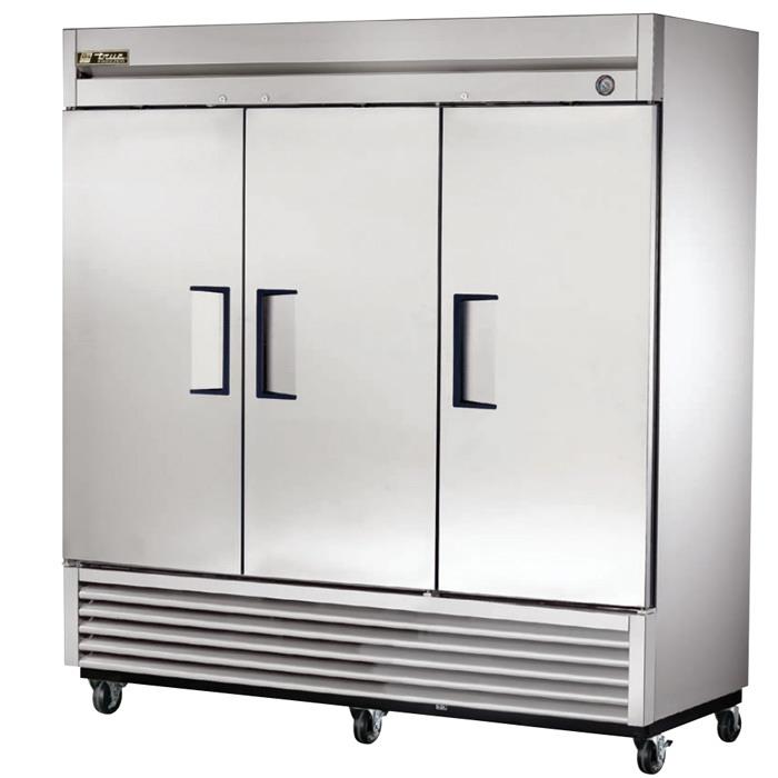 Silver 500L Three Door Commercial Refrigerator
