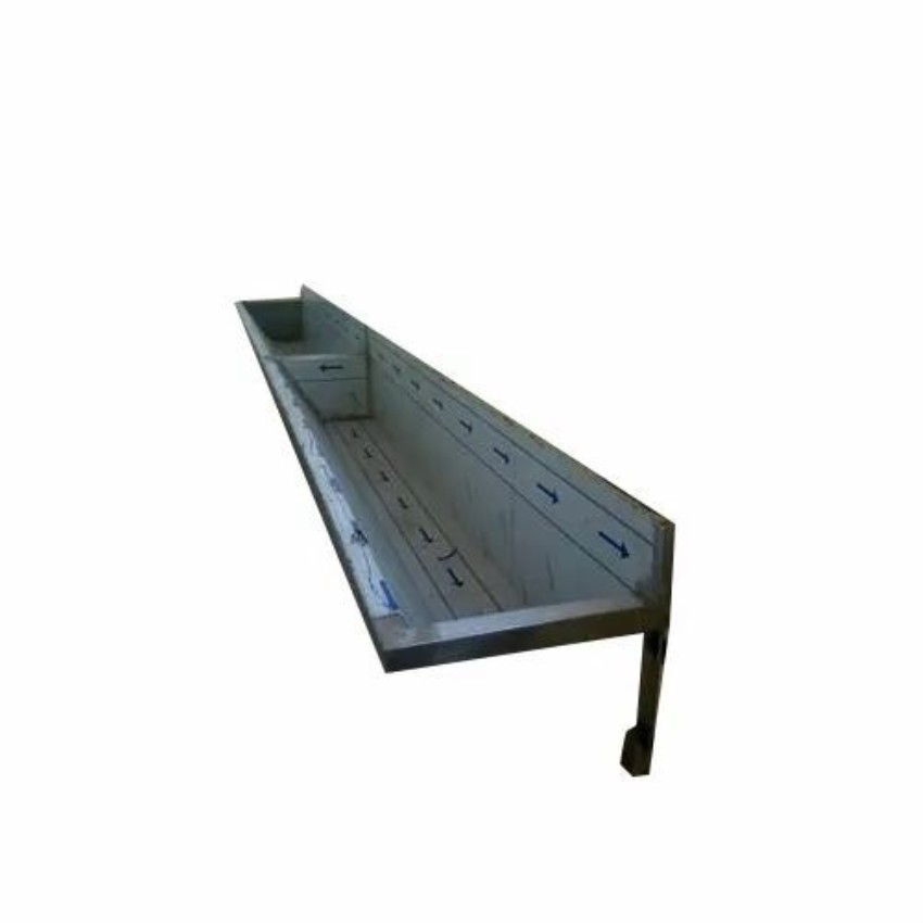 Silver Triple Bowl Wall Mounted Sink for Hotels