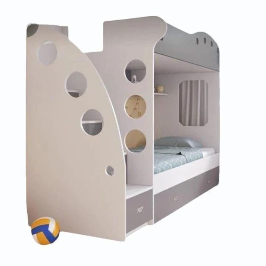 Kids Plywood Bunk Bed with Storage