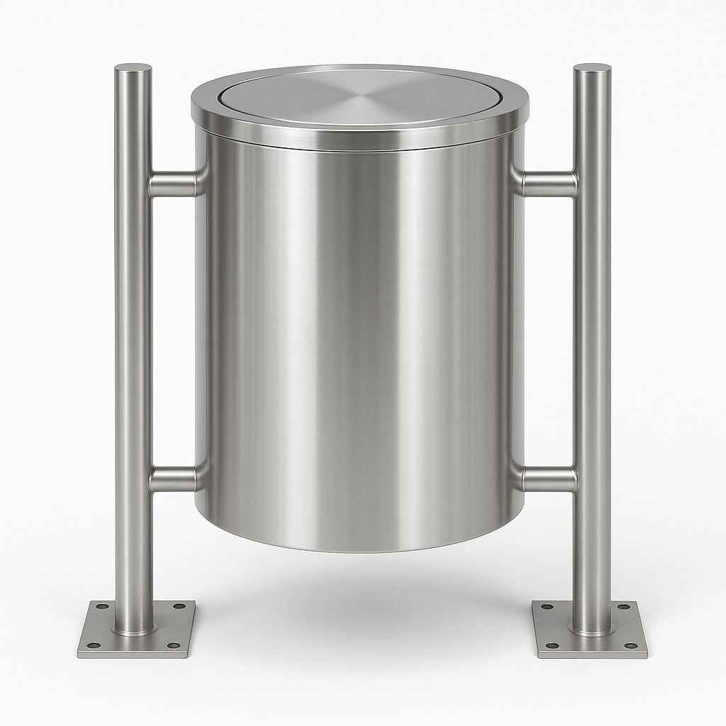 Steel Dustbin with Swing Lid