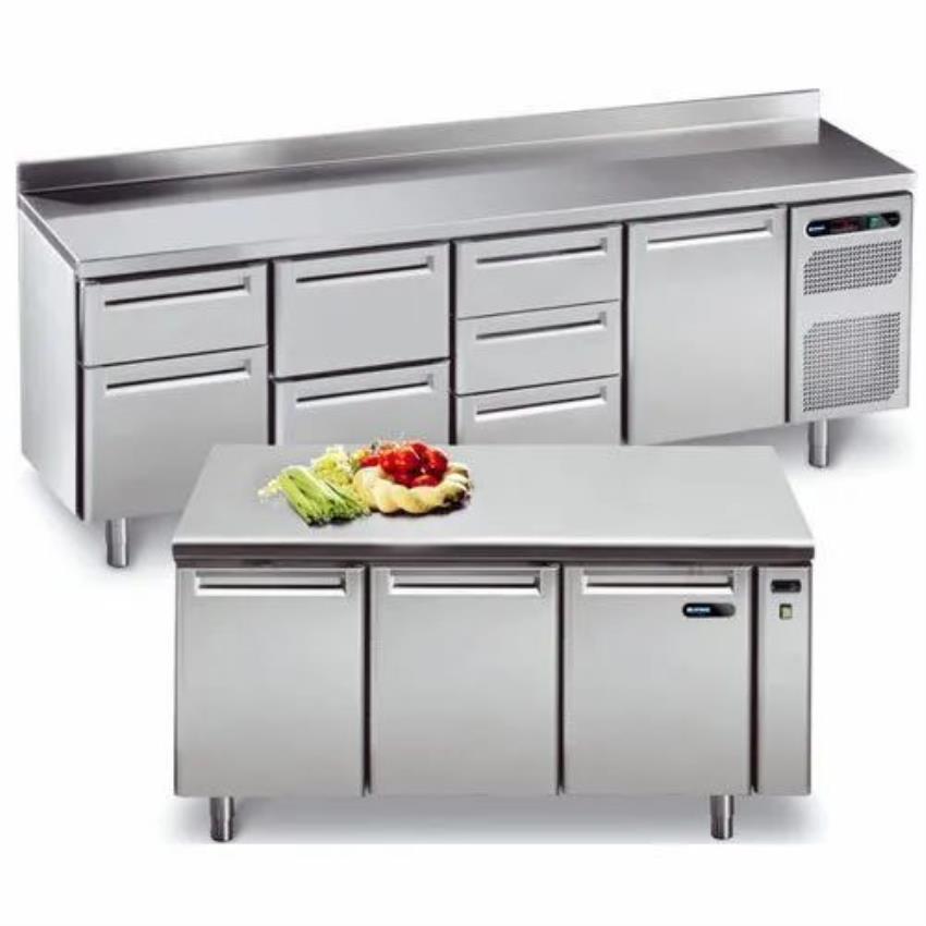 Six Drawer Work Top Chiller - Grey SS