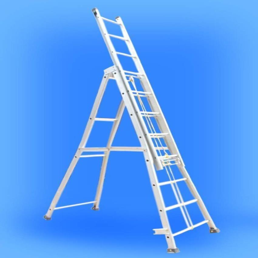 SKL Silver Telescopic Self Support Ladder