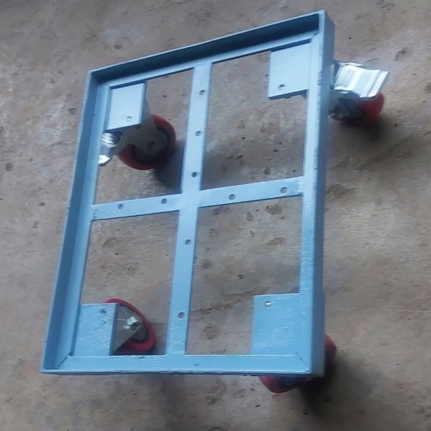 Sky Blue Mild Steel Inverter Trolley