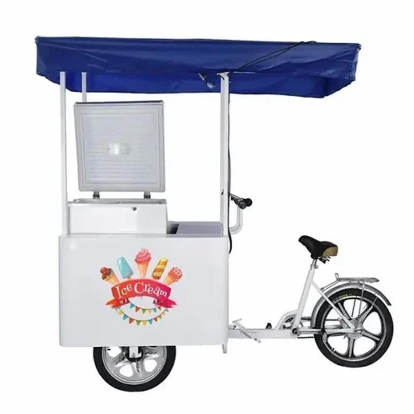 Solar Powered Ice Cream Freezer Cycle Cart