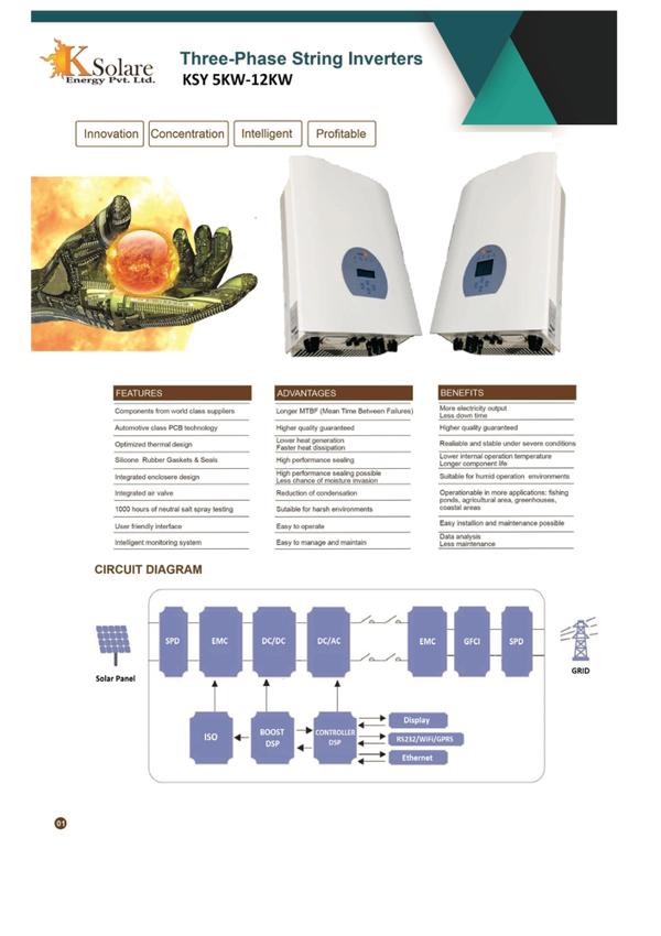 Solare Three Phase 10KW Solar Machine