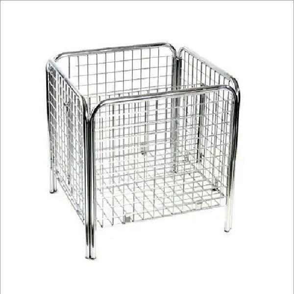 Silver Stainless Steel Square Bin