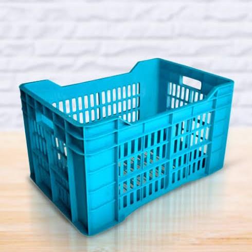 Square Plastic Vegetable Crate, 20KG Capacity
