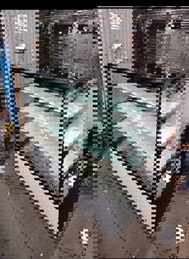 Curved SS and Glass Confectionery Display