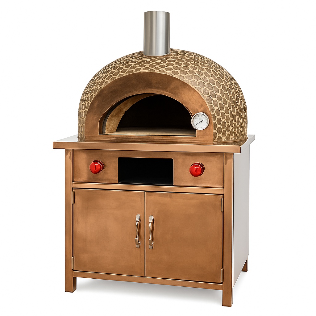 SS Rose Gold Wood Fired Pizza Oven