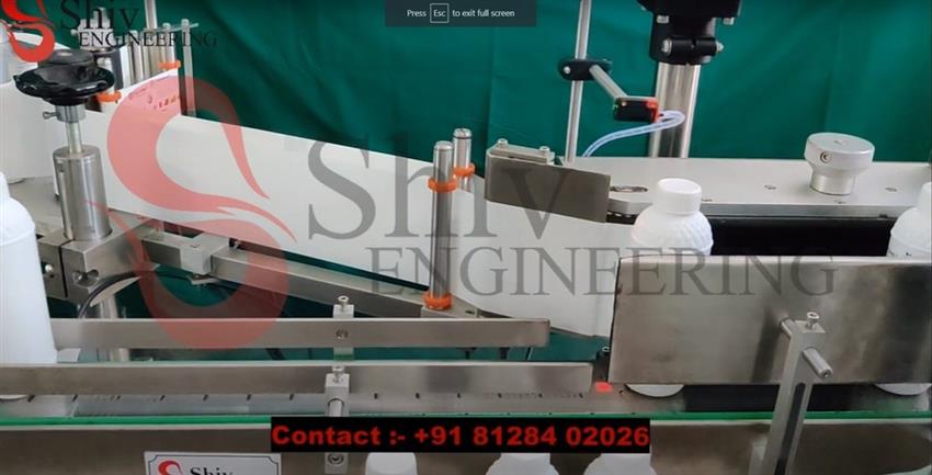 SS Round Pharma Labeling Machine