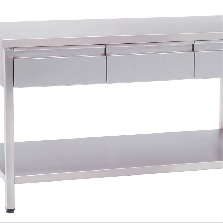 Stainless Steel Table With Drawer