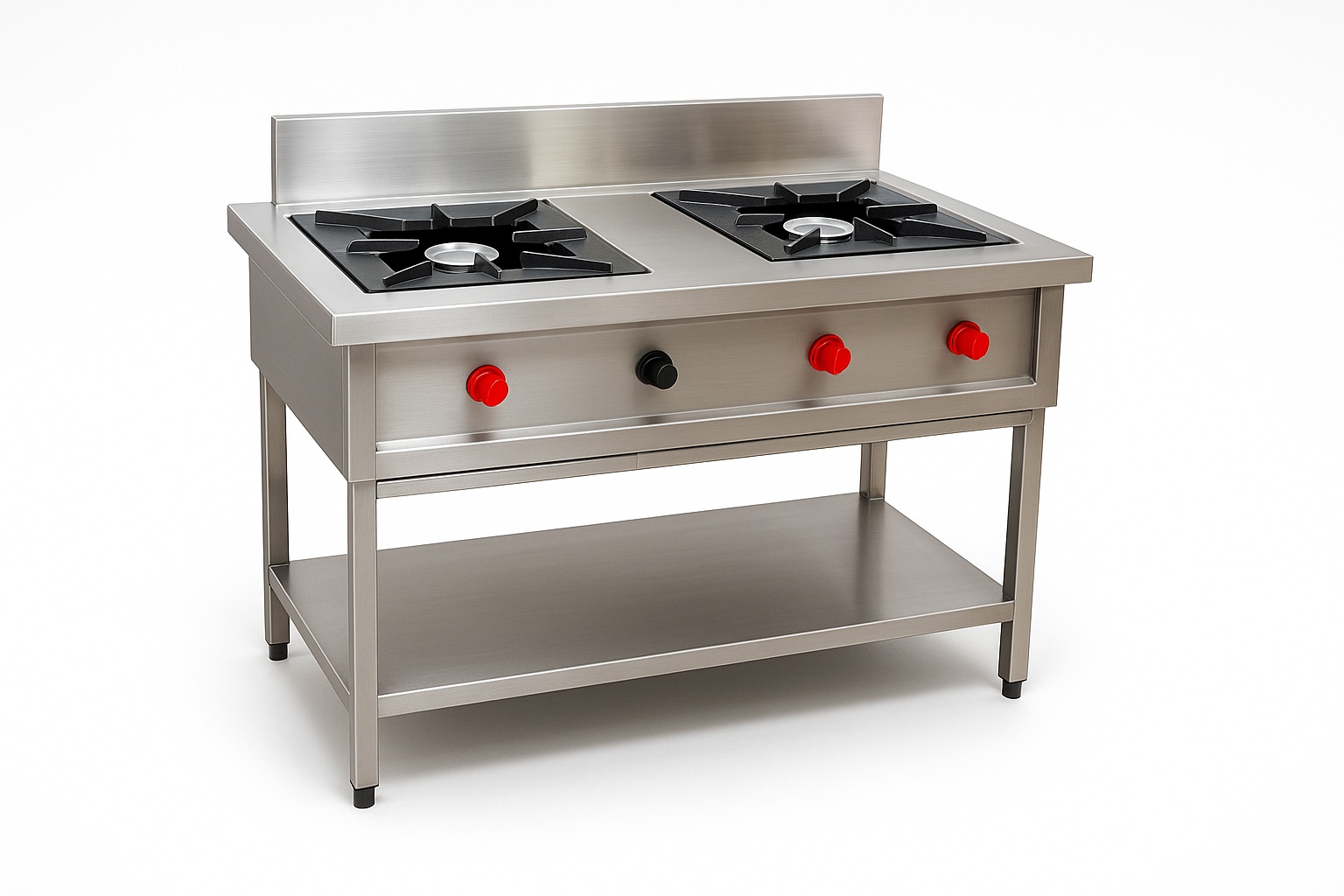 Stainless Steel Two Burner Range