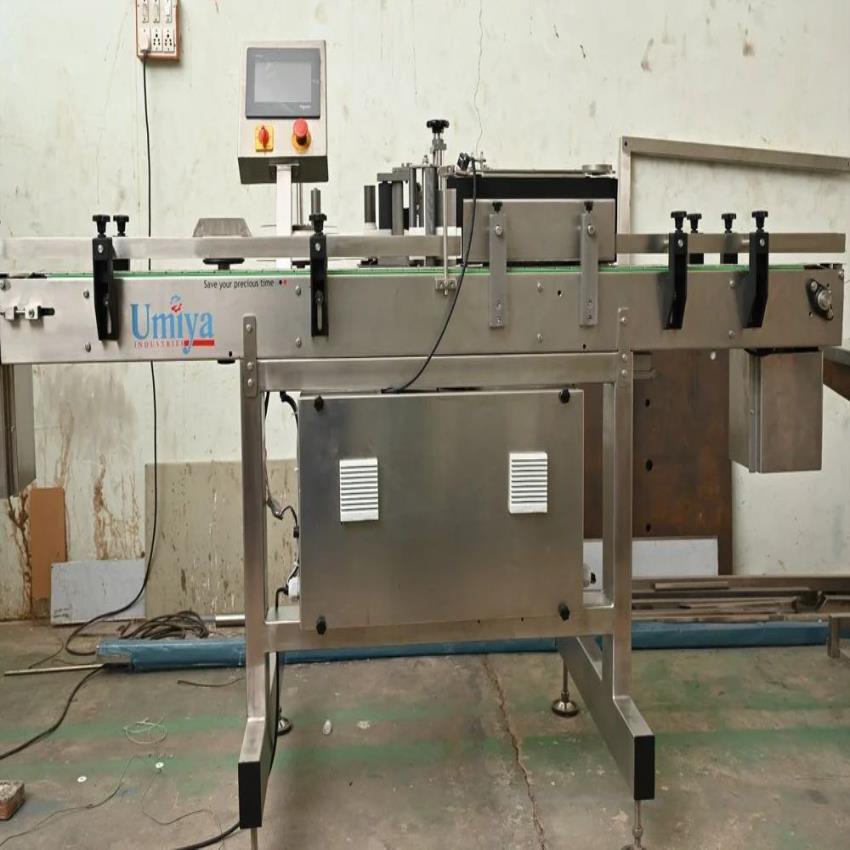 SS304 Flat Round Bottle Labeling Machine