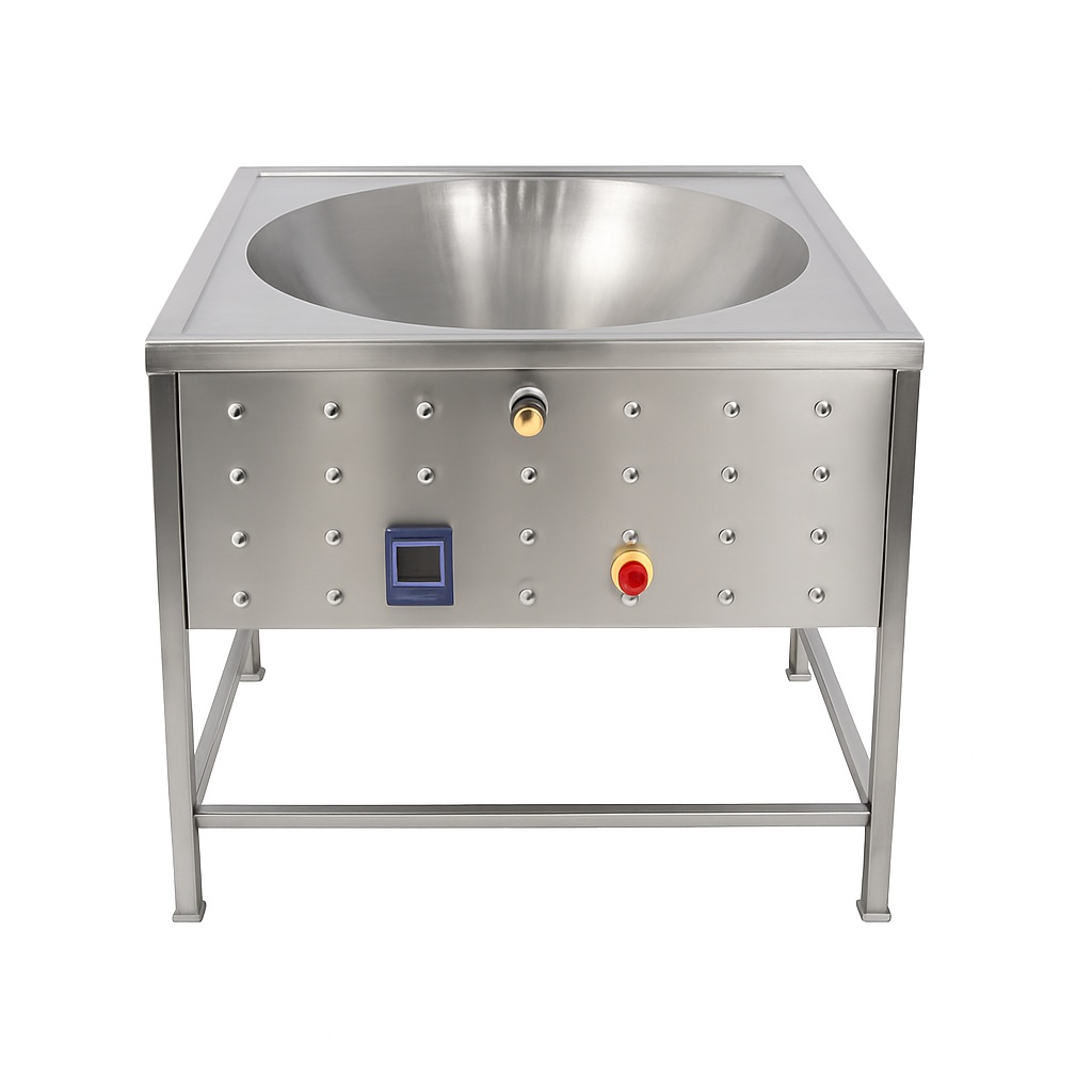 Polished Stainless Steel Commercial Electric Kadai