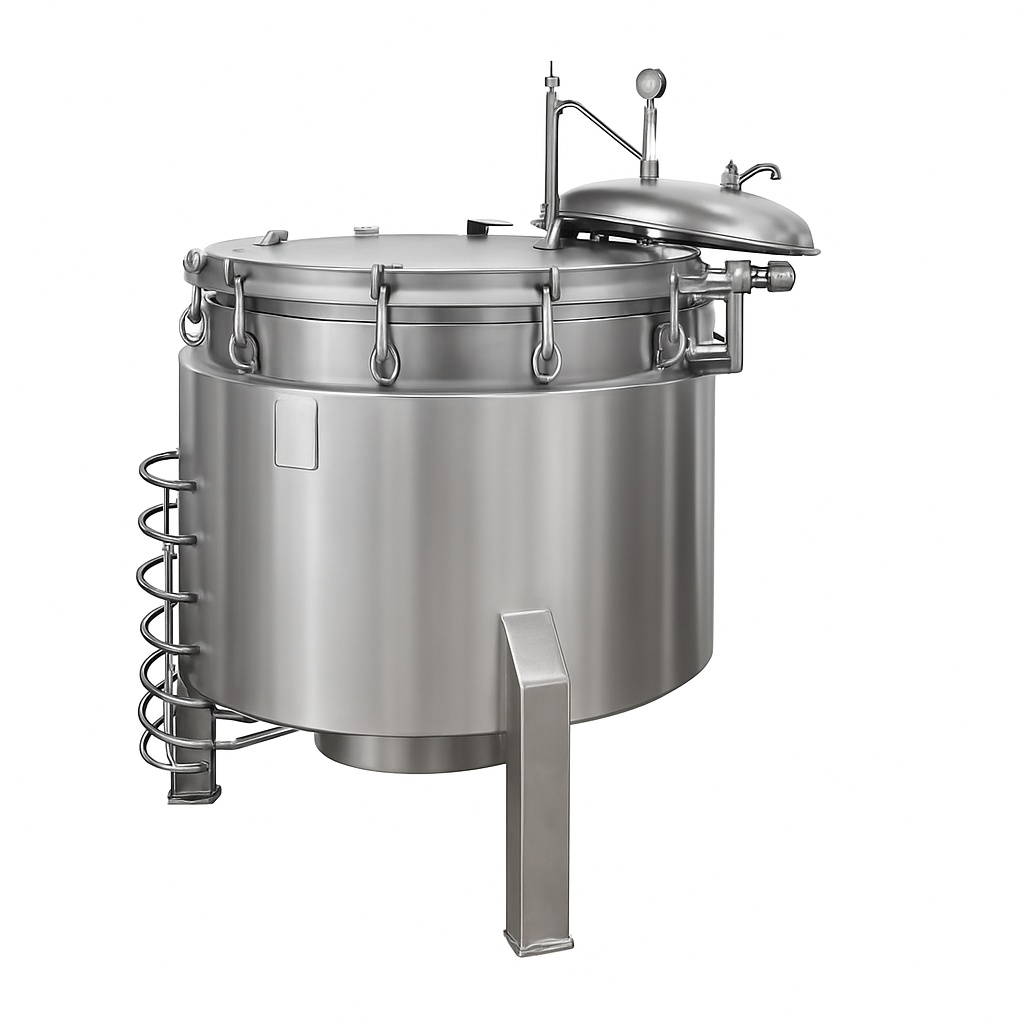 Stainless Steel 500L Single Jacket Steam Cooker Machine