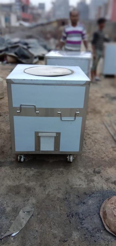 Stainless Steel Bhatti, 2 Burners