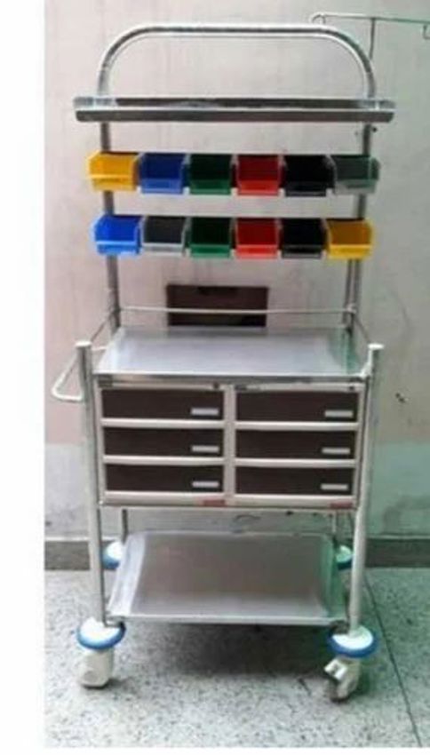 Stainless Steel Blue Emergency Cart