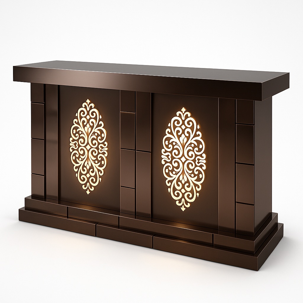 Steel Brown Catering Service Counter