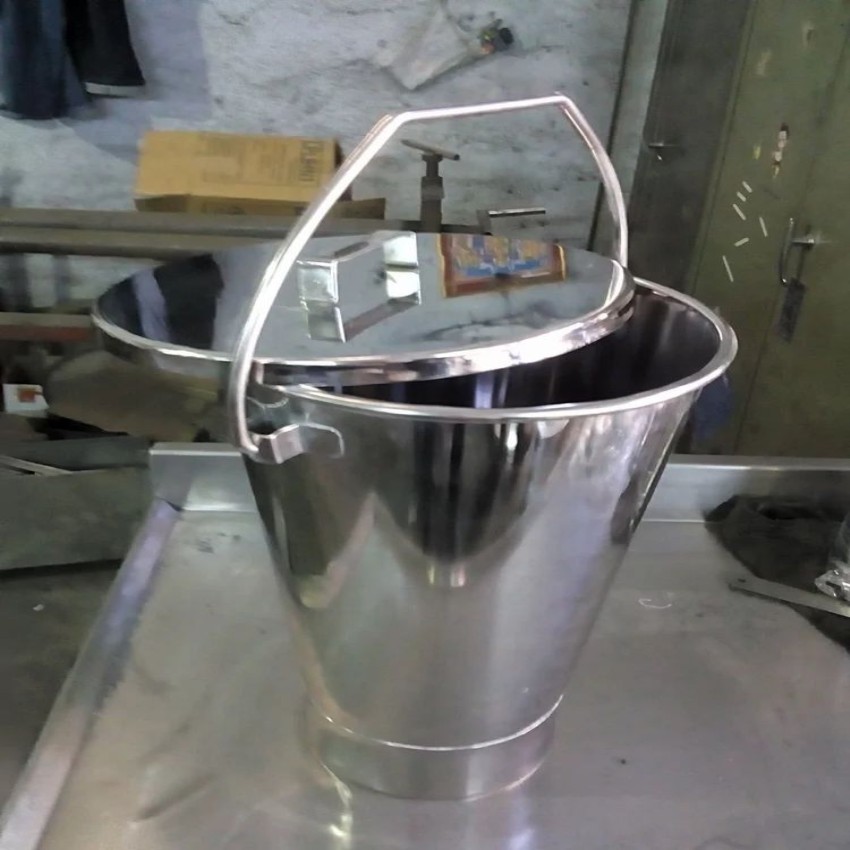 Stainless Steel Industrial Bucket With Lid