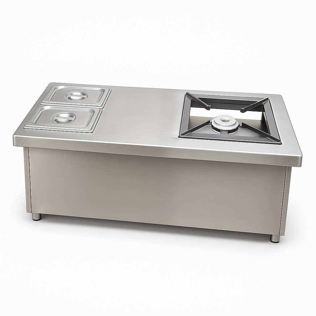 Street Food Stainless Steel Catering Counter