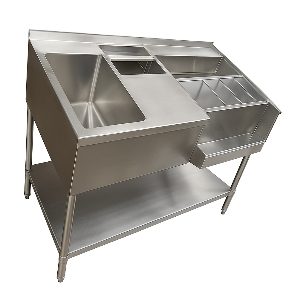 Stainless Steel Bar Station, 6 Bottle Capacity