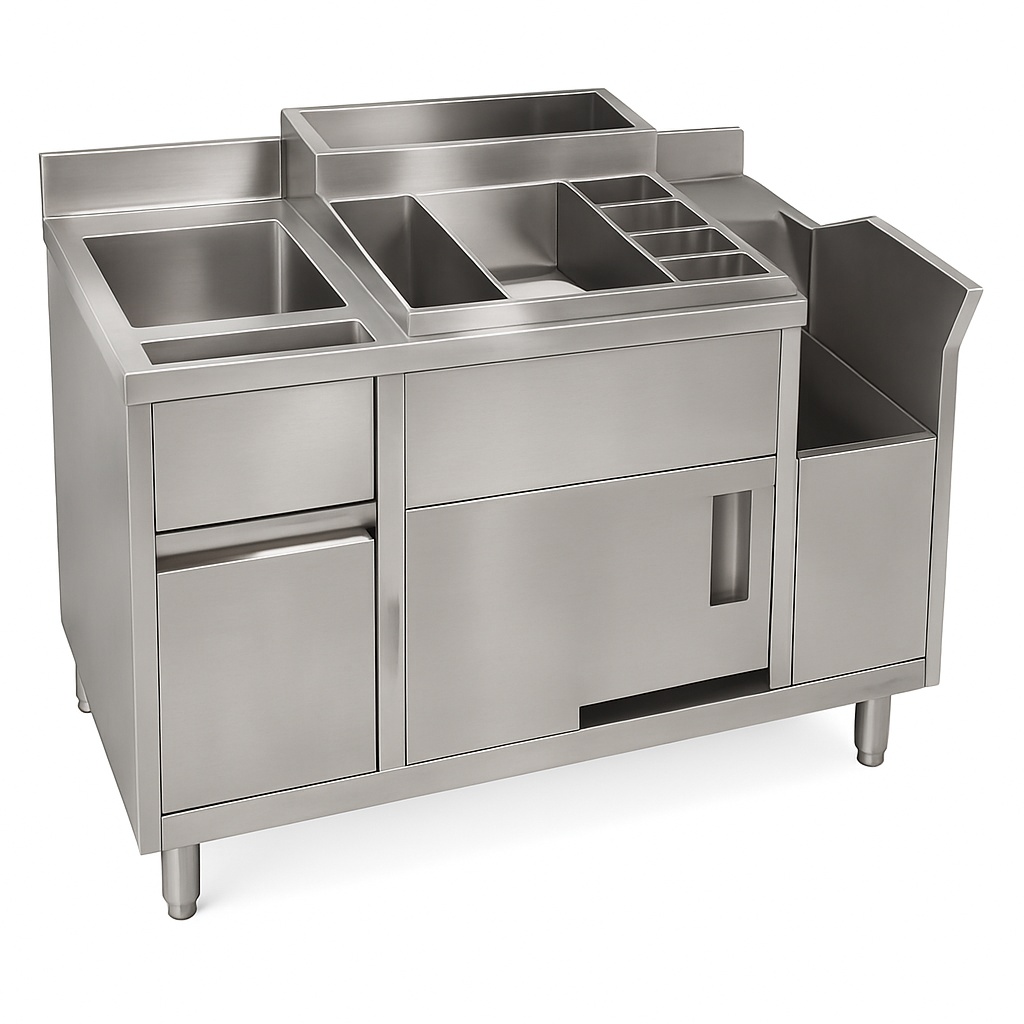 Stainless Steel Commercial Bar Counter Station 4 Ft
