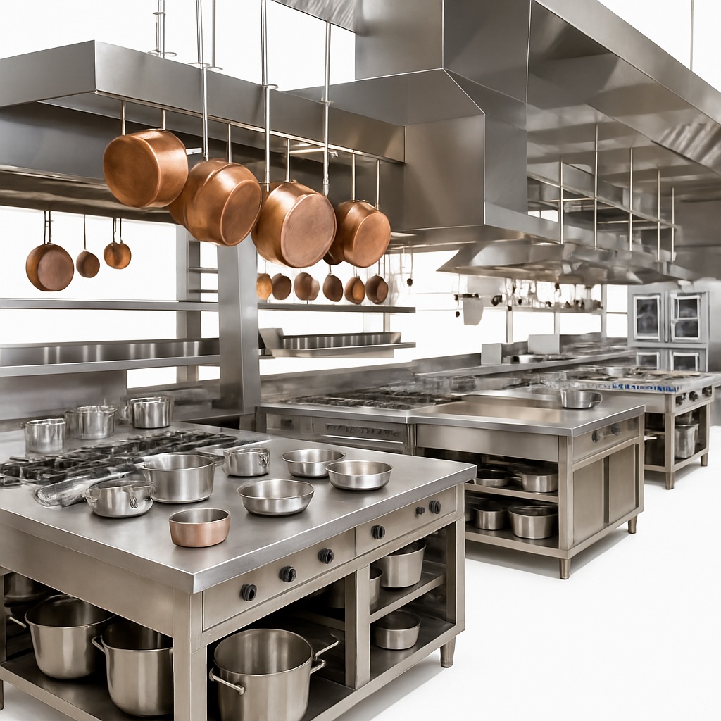 Stainless Steel Kitchen Equipment Setup