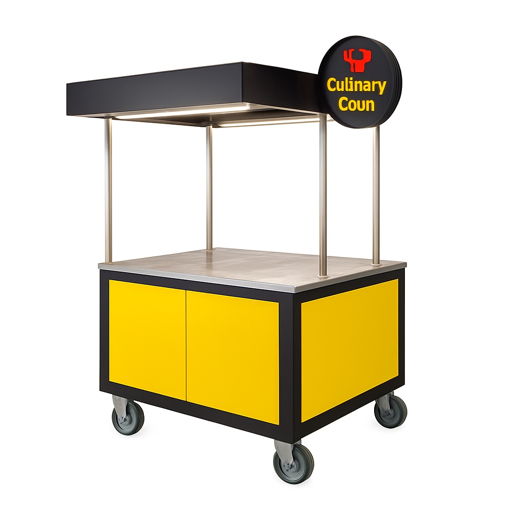 Stainless Steel Culinary Food Cart, 200 kg Capacity