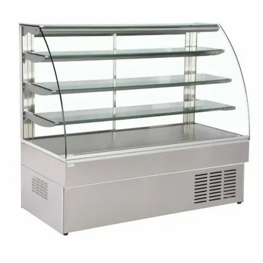 Stainless Steel Curved Display Case, Bakery