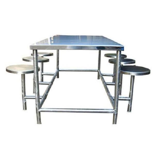 Rectangular Stainless Steel Dining Table
