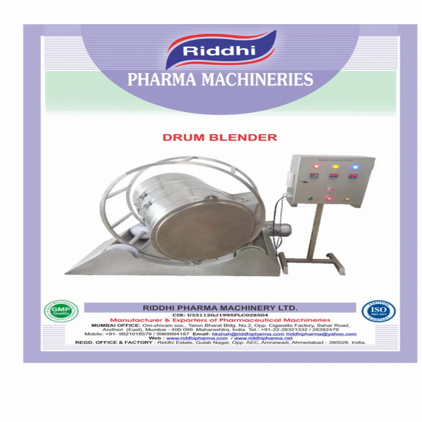 Stainless Steel Drum Blending Machine (50-200 Kgs/Hr)